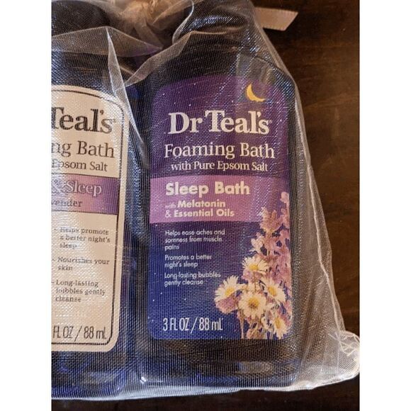 NEW Dr Teal's 2PC Travel Size Foaming Bath, Lavendar, 3 fl oz. each - Picture 6 of 6